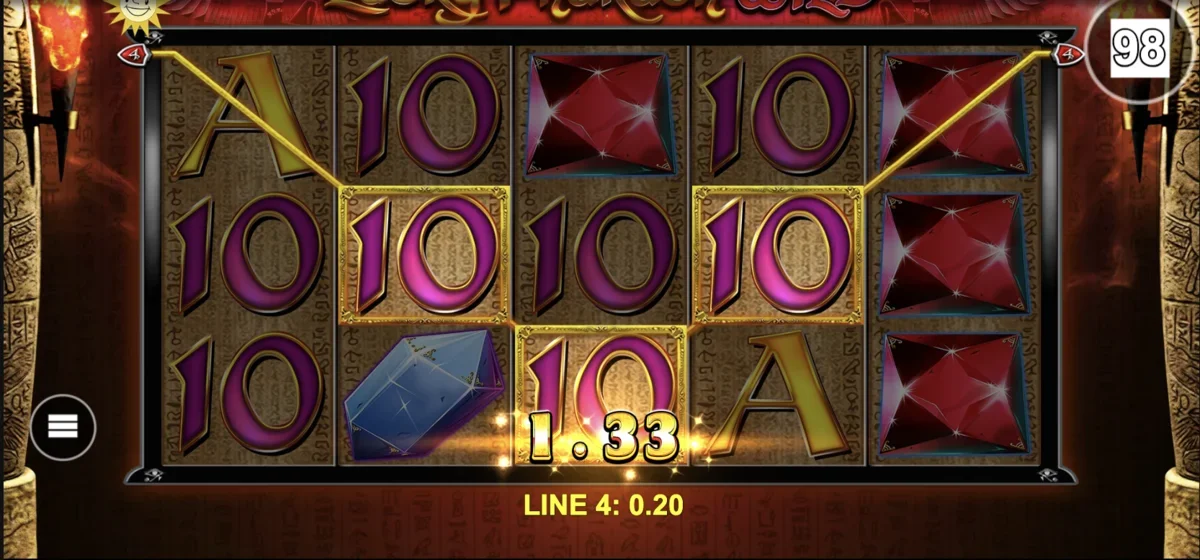 Lucky Pharaohs casino slot i ægyptisk stil